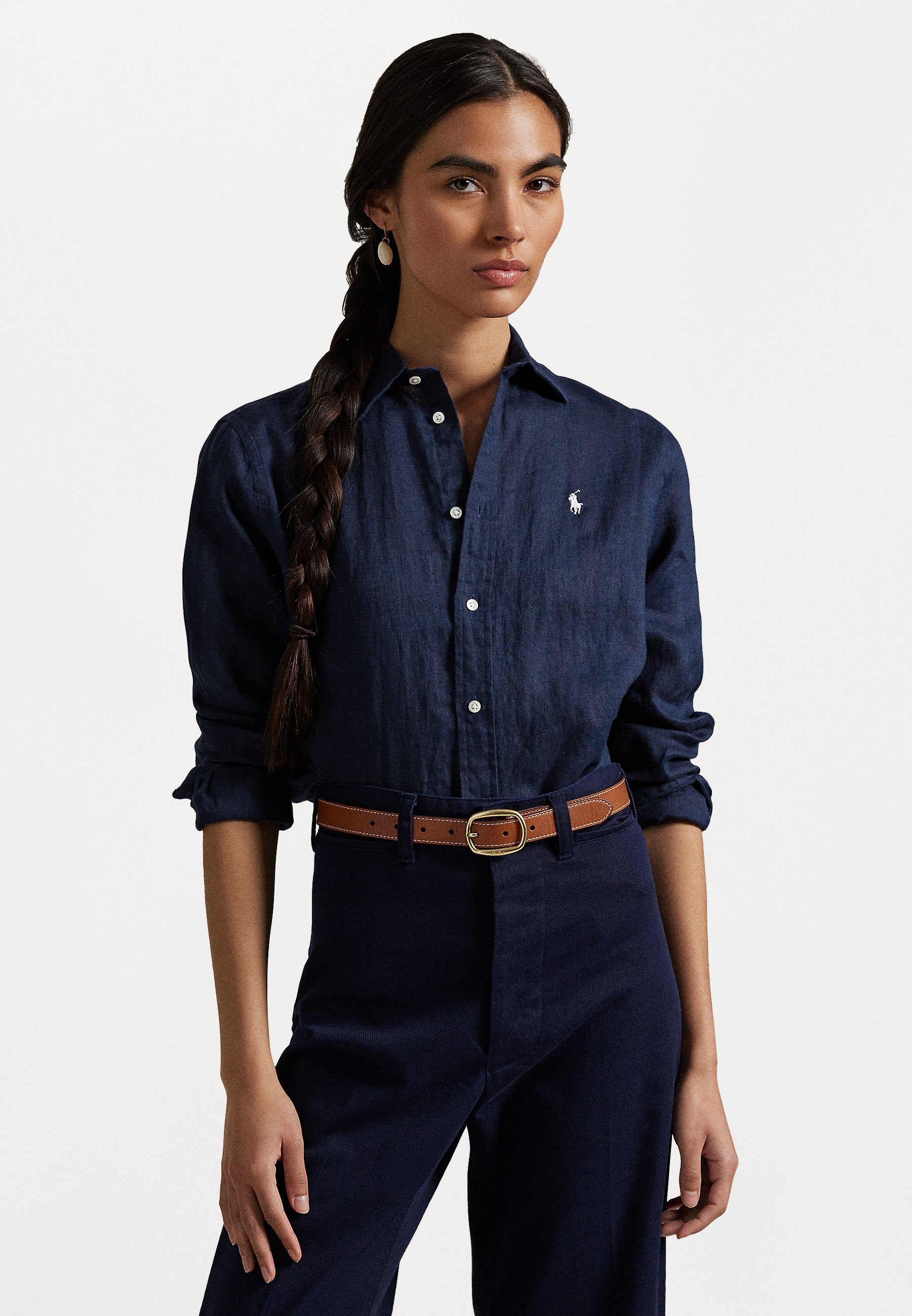 ralph lauren navy blue dress shirt Polo Ralph Lauren button-down Collar Shirt | Blue