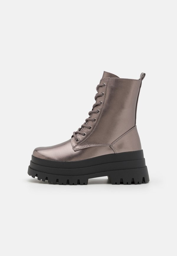 Platform ankle boots - gunmetal