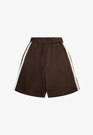 Woodbird, WBPOKE TRACK SHORTS - Tepláky - dark brown