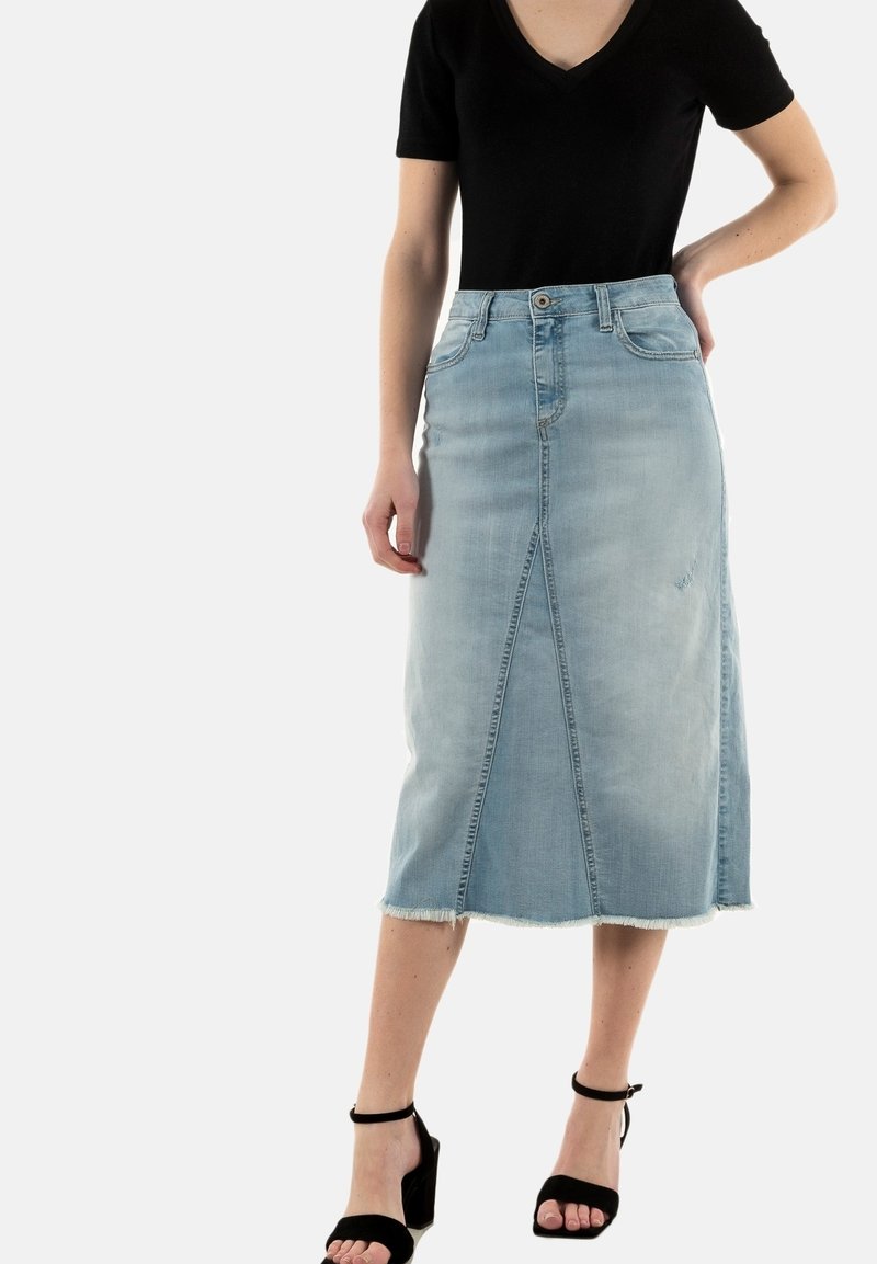 PLEASE G0ID - Jupe en jean - bleu