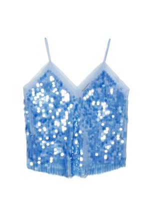 Sisley, WITH SEQUINS , - Top - blue