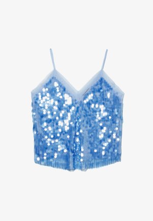 Sisley, WITH SEQUINS , - Top - blue