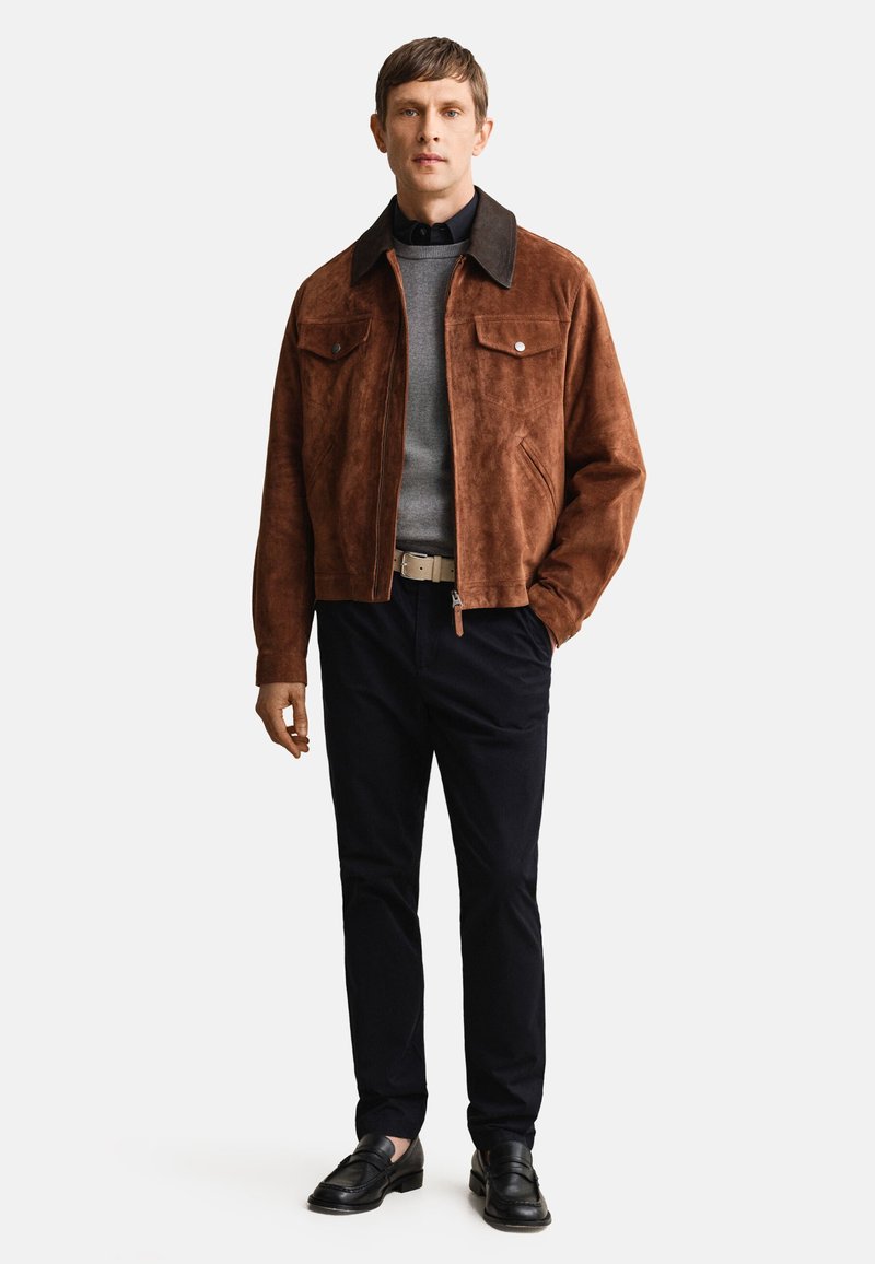 GANT Svetr - dark grey melange