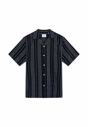 Bläck, PERCE STRIPE SHIRT - Vapaa-ajan kauluspaita - black stripe