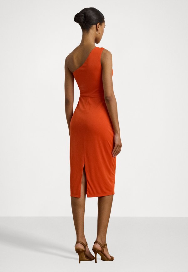 JERSEY ONE SHOULDER COCKTAIL DRESS - Jersey dress - orange3