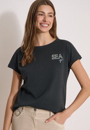 Cecil, T-SHIRT MIT RUNDHALS UND EMBROIDERY - T-shirt imprimé - palm breeze green