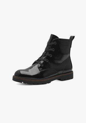 Tamaris ELEGANTE MIT TOUCH-IT - Kotníkové boty na platformě - black patent