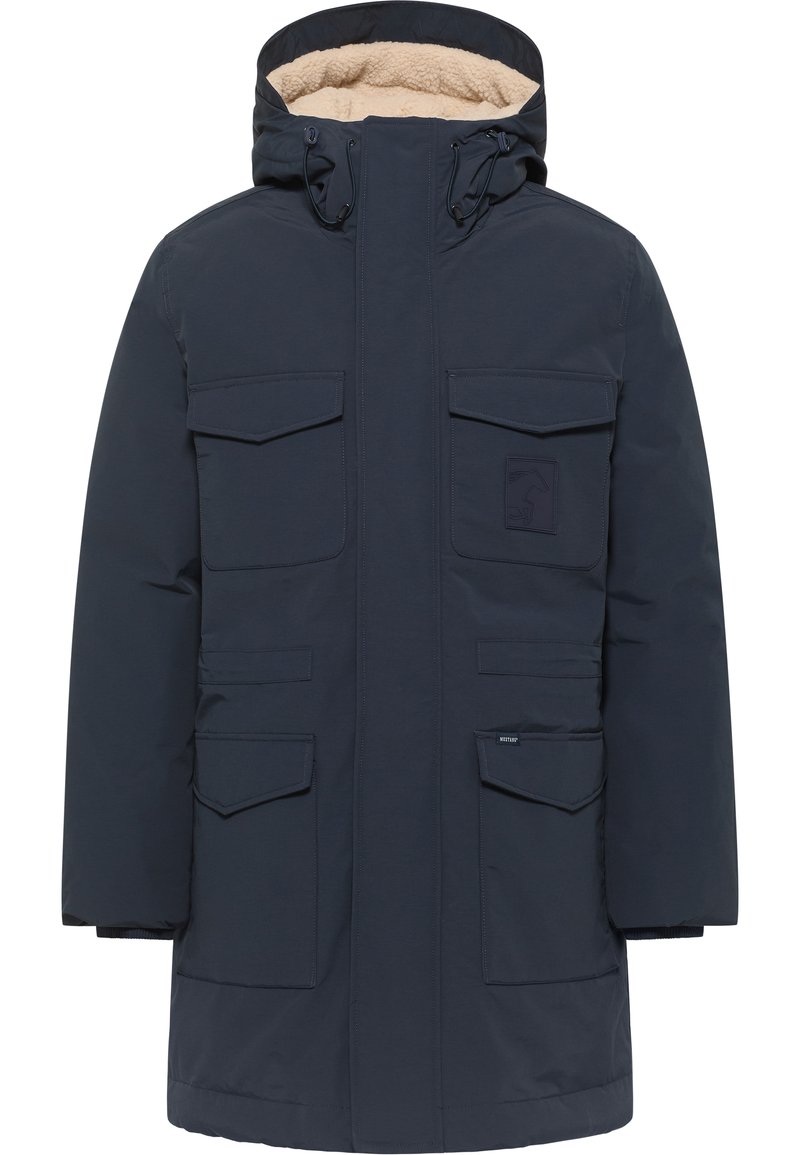 mustang Halflange jas donkerblauw