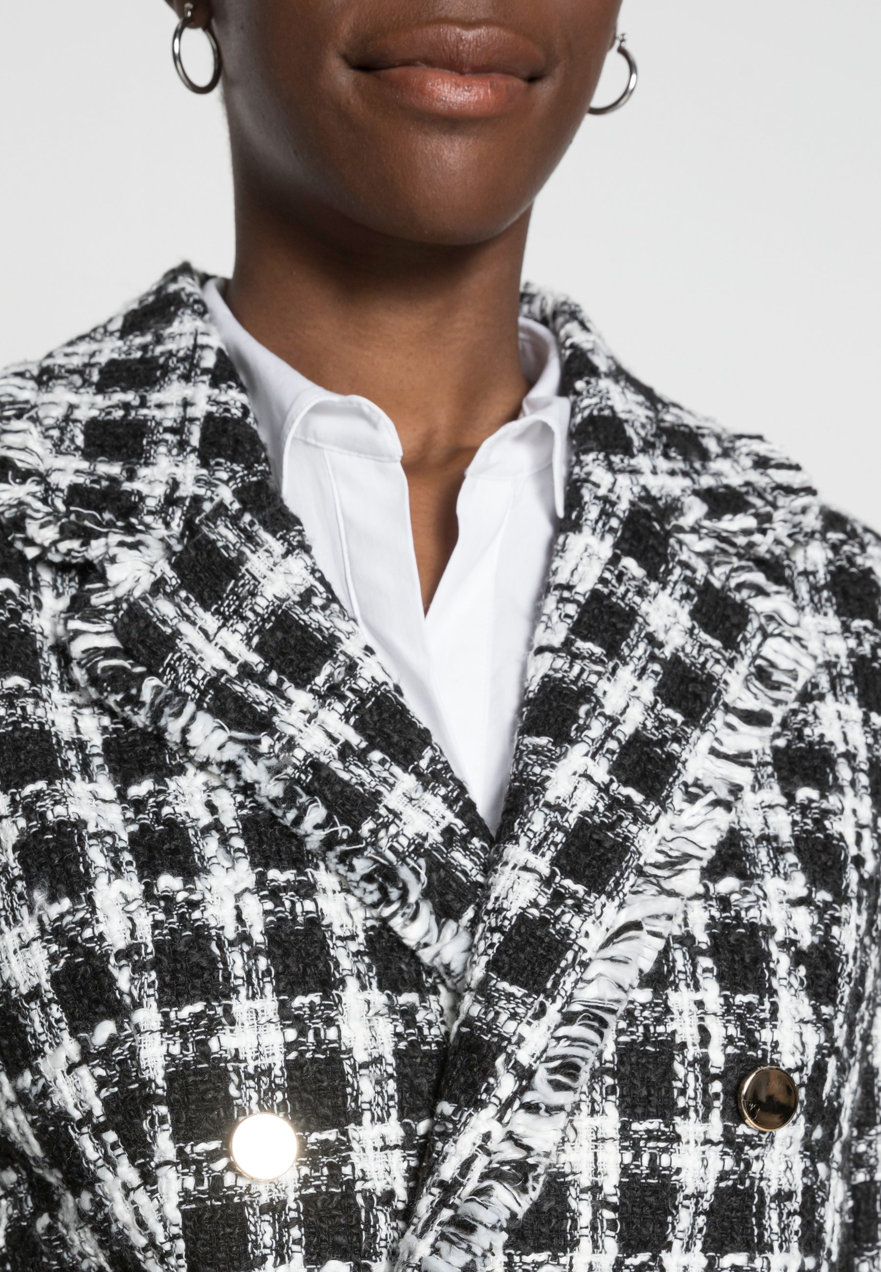 boucle black blazer