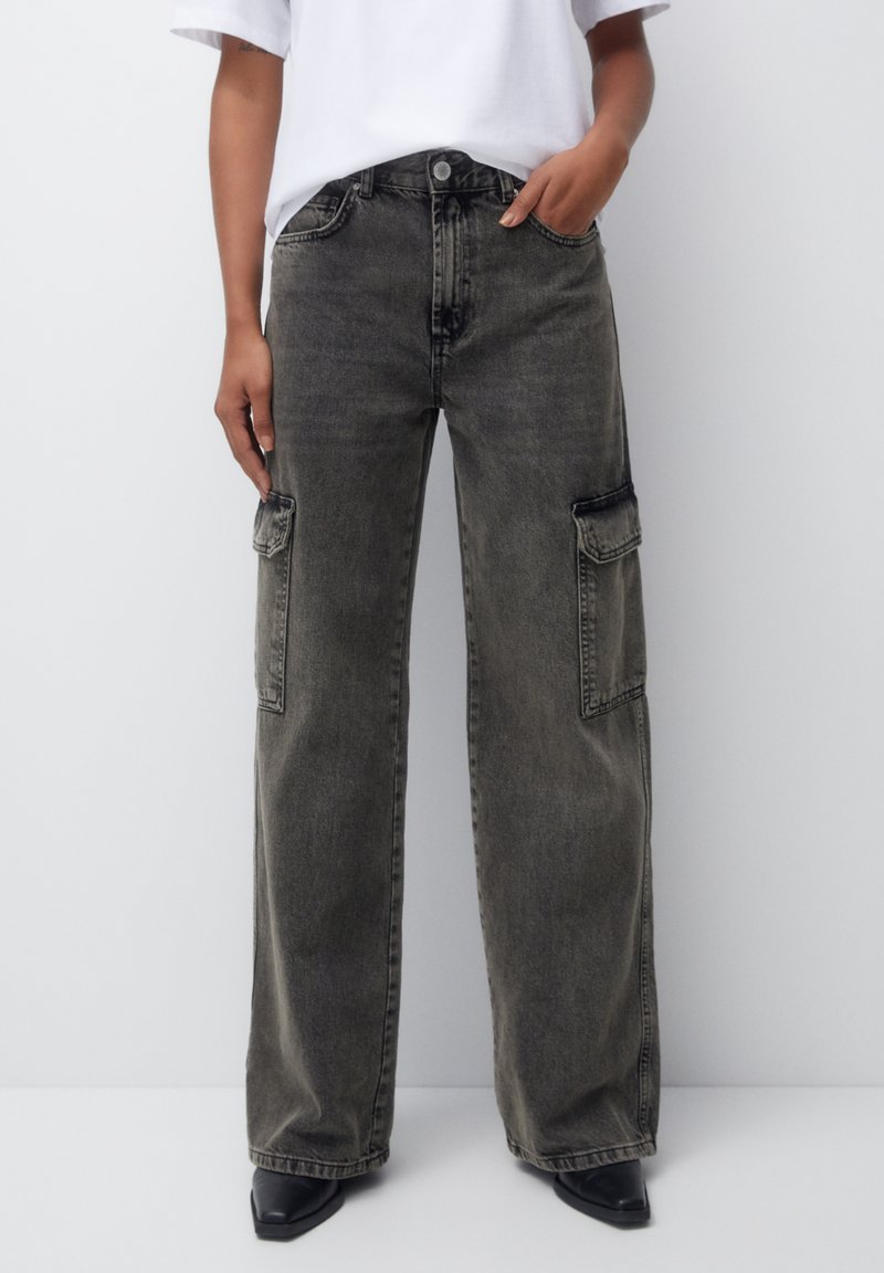 PULL&BEAR WIDE LEG Jean flare grey/gris ZALANDO.CH