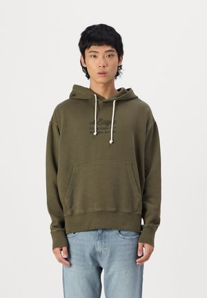 HERITAGE GRAPHIC HOODIE - Felpa - bunker olive