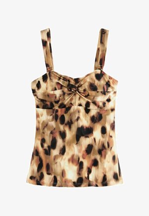 Next WIDE STRAP TUMMY CONTROL - Bikini-Top - brown leopard