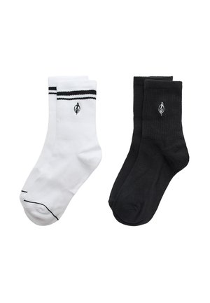 2-PACK OF STRIPED - Calze - black