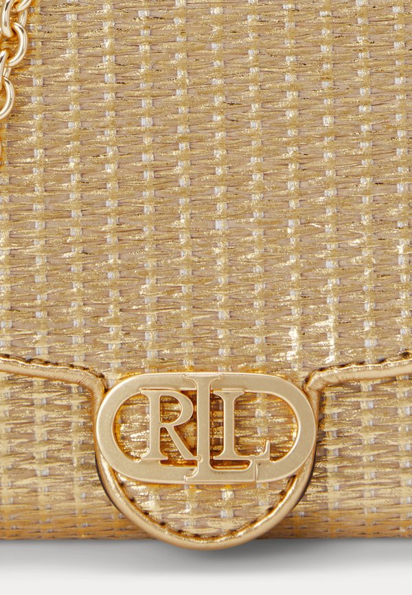 METALLIC STRAW MEDIUM ADAIR CROSSBODY - Cross body bag - modern gold2