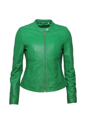 Lederjacke - evergreen