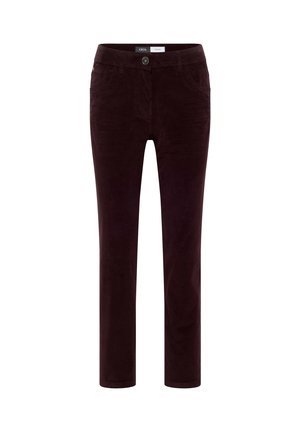 Cecil, MID-WAIST SLIM-LEG TROUSERS IN A SLIM FIT - Pantalon classique - berry red