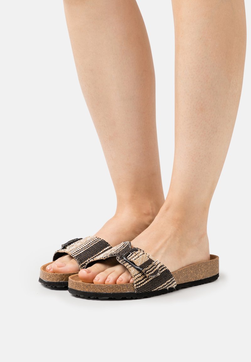 Tamaris Slippers - jute/black