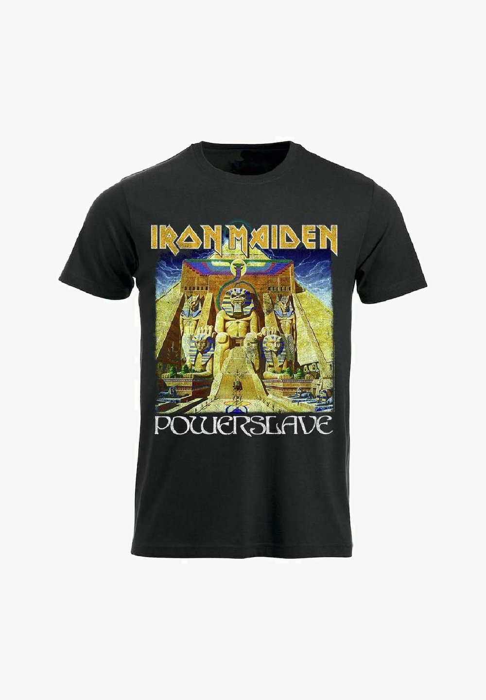 Iron Maiden Powerslave T-Shirt - Mummy Head Design In Charcoal | Offizieller Band-Merch