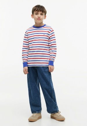 Tommy Hilfiger, TOMMY HILFIGER ESSENTIAL STRIPE RELAXED LONG SLEEVE T-SHIRT - Sweatshirt - red multi stripe