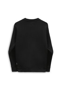 Felpa nera con maniche lunghe, scollo rotondo e un design minimalista. Tessuto morbido con una texture adatta per un abbigliamento casual.