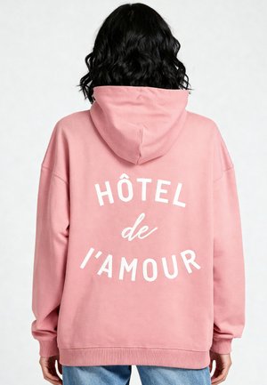 EMBROIDERY HEAYVWEIGHT UNISEX - Felpa con cappuccio - pink