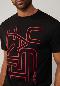 Hackett London LASER GRAPHIC TEE - Majica kratkih rukava s printom - black