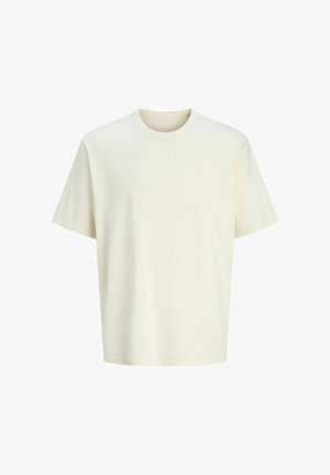 T-shirt kratkih rukava u svijetloj krem boji, izrađen od mekog pamuka, s okruglim izrezom i suptilnim logotipom na prednjoj strani.