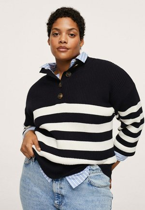 GESTREEPTE - Jumper - black/white