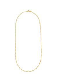 Halskette in Goldton mit verlängerten und zylindrischen Gliedern in strukturiertem Finish, gesichert mit einem Karabinerverschluss.