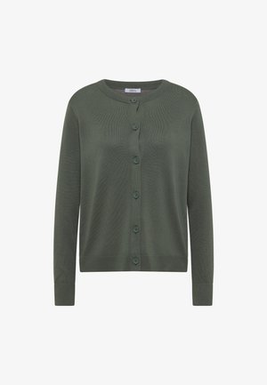 Cecil, CARDIGAN MIT RUNDHALS UND KNOPFLEISTE - Vest - dried olive green