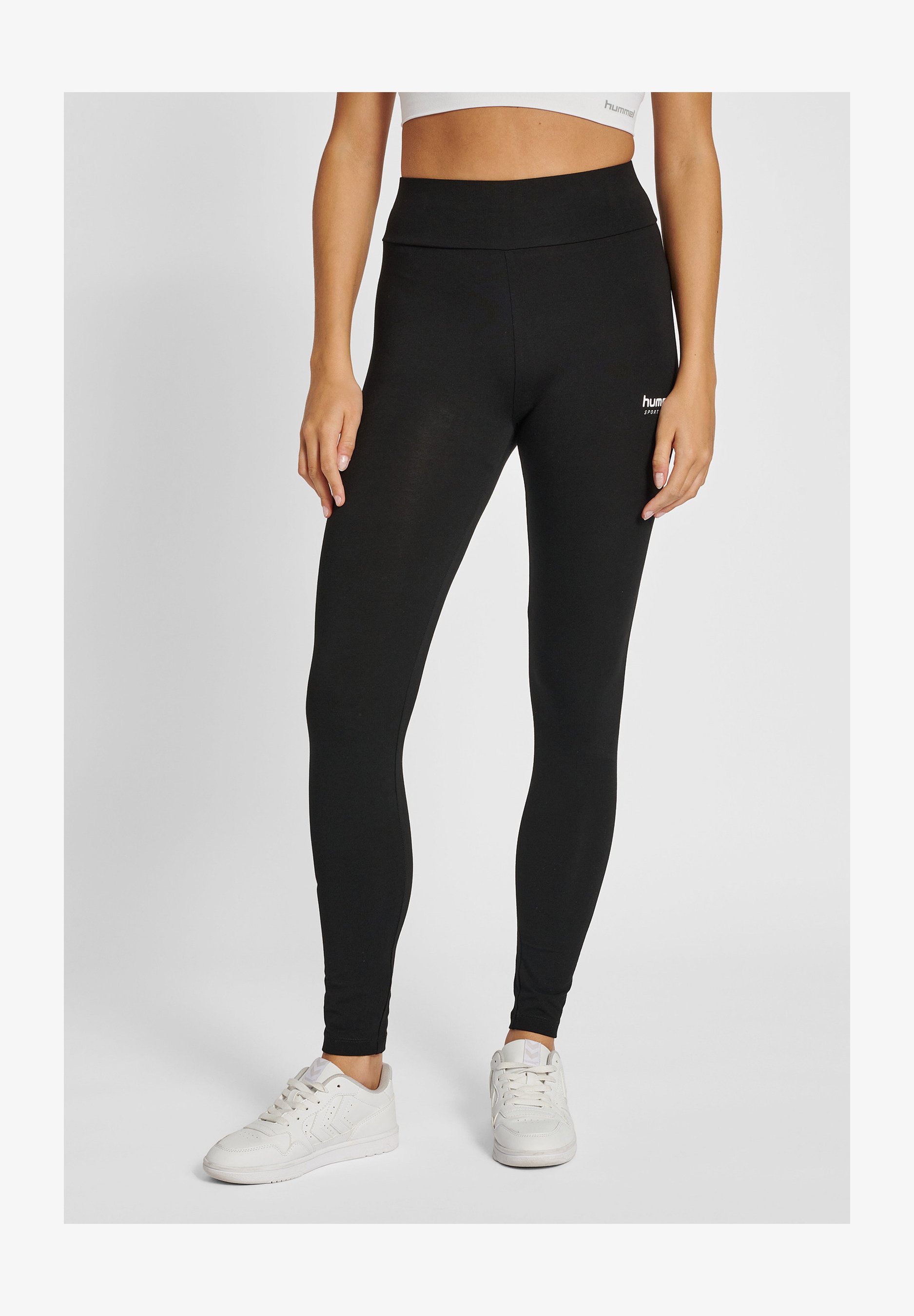 Hummel Hmlstaltic Pantaloni Da Allenamento Donna – Leggings Con Fibre Metalliche E Logo Stampato, Vita Con Coulisse
