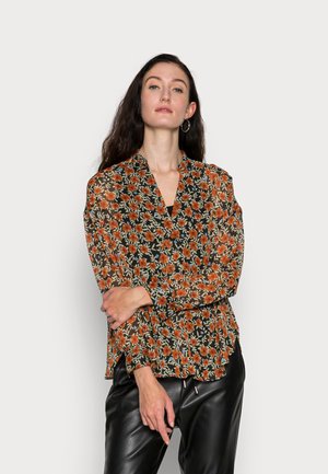 BLOUSE V NECK PRINTED - Camicetta - black
