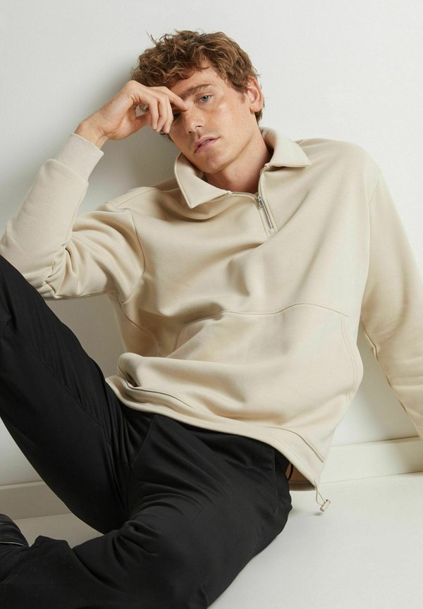 HALF-ZIP - Sweatshirt - oatmeal2