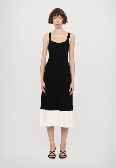 STAUD ELLISON DRESS - Denní šaty - black/ivory