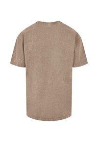 Merchcode MIND FITNESS ACID WASHED - T-shirt print - darkkhaki