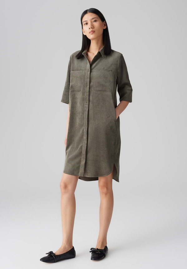 RELAXED FIT - Blusenkleid - olive leaf