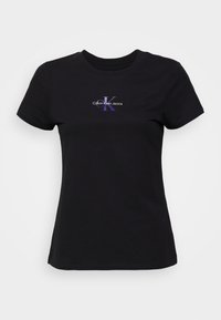 GRADIENT MONOLOGO SLIM TEE - T-shirts - black