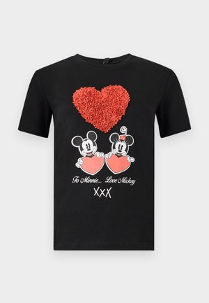 ONLY ONLMICKEY VALENTINE - Marškinėliai su spaudiniu - black