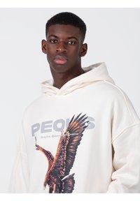 PEQUS EAGLE GRAPHIC - Hoodie - cream