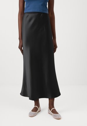 Gina Tricot, ELASTIC MIDI SKIRT - Jupe longue - black