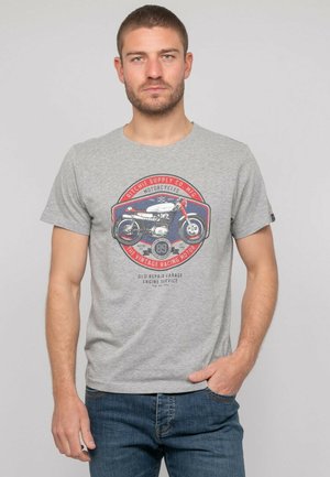 T-shirt imprimé - gris chiné