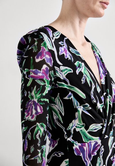 Diane von Furstenberg VIVIANNE DRESS - Denní šaty - black/multicoloured