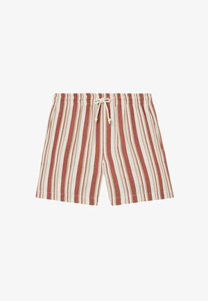 Reiss, REGULAR FIT - MARARANI STRIPED DRAWSTRING SHORTS . - Shorts - red stone