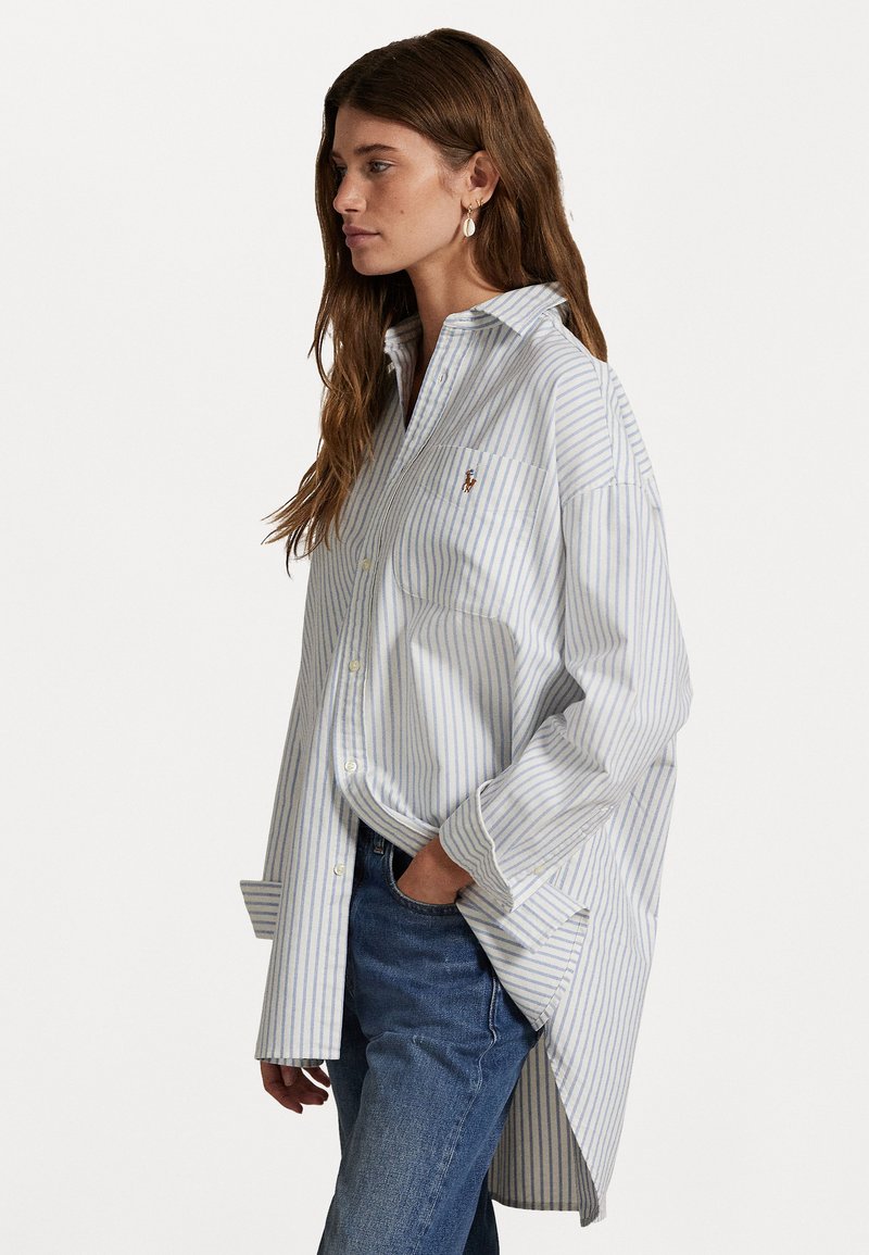 Polo Ralph Lauren - THE BIG COTTON OXFORD SHIRT - Paitapusero - white/blue, Suurenna