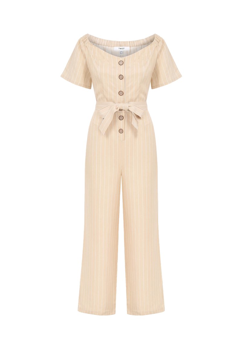 Damen Kleider | Twist Jumpsuit natural/braun - GS85447 Damen Kleider | Twist Jumpsuit natural/braun - GS85447