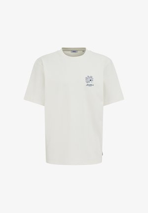 WE Fashion, BLUE RIDGE - Nyomott mintás póló - off-white