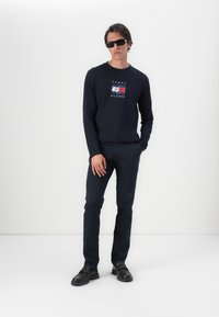 Tommy Hilfiger LINEAR FLAG GRAPHIC TEE - Langarmshirt - desert sky