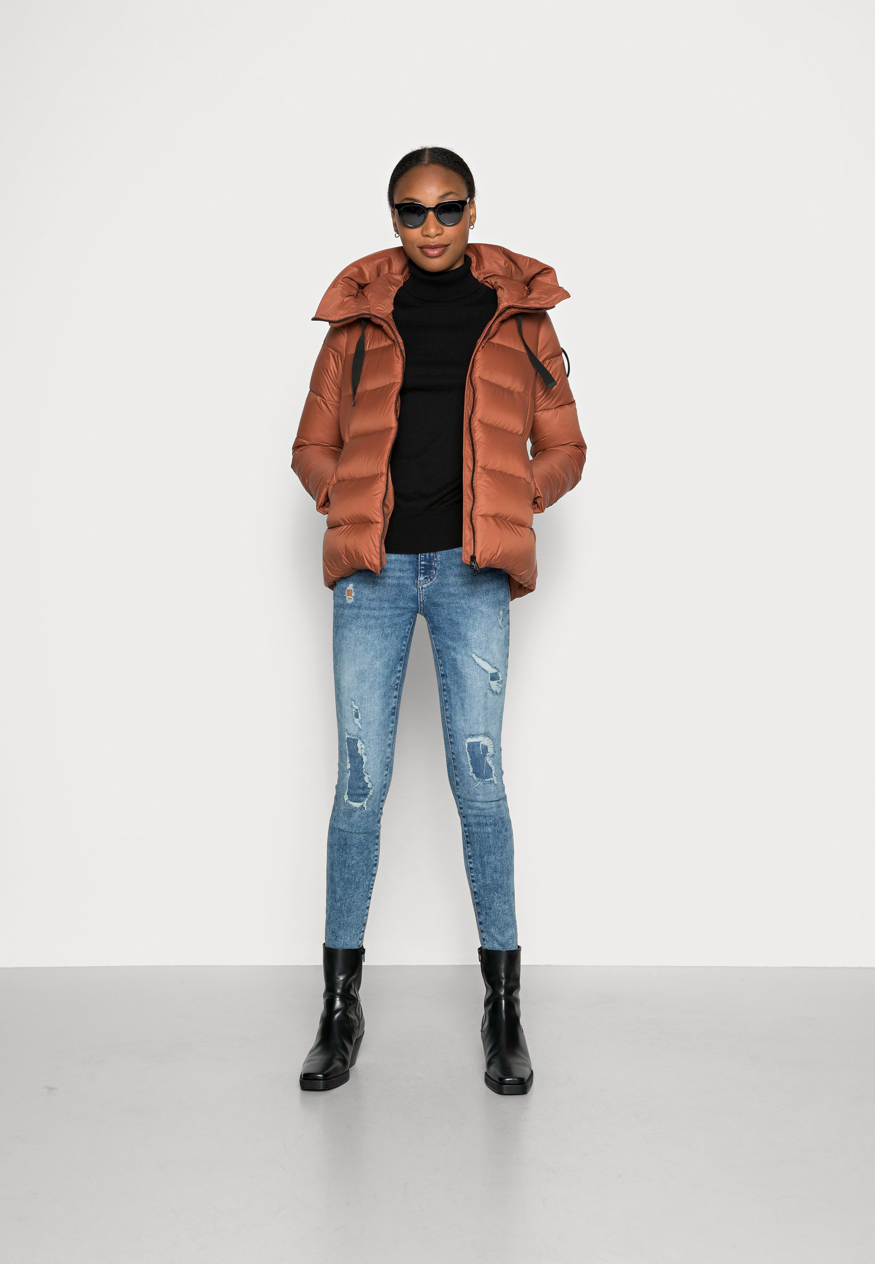 copper puffer jacket