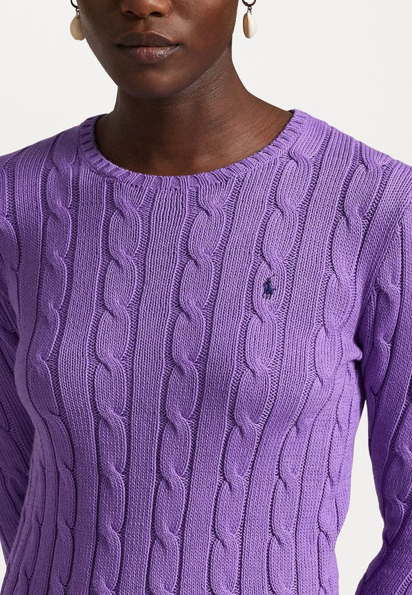 CABLE KNIT COTTON CREWNECK SWEATER - Jumper - spring violet3