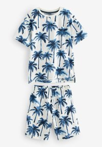 Next 3 PACK - REGULAR FIT - Pyžamo - navy white tie dye surf